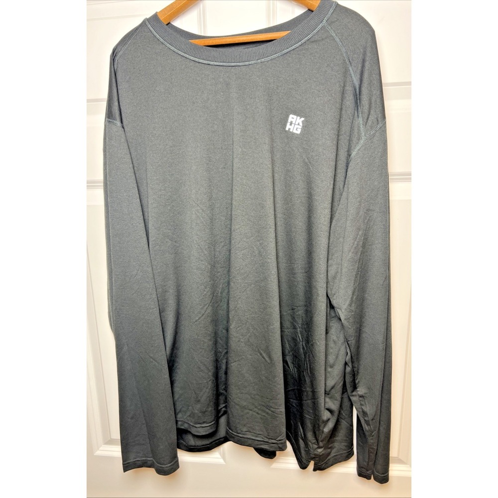 AKHG Tun‑Dry Men's 3XL Black Long Sleeve‎ Shirt Gorpcore Performance Outdoor